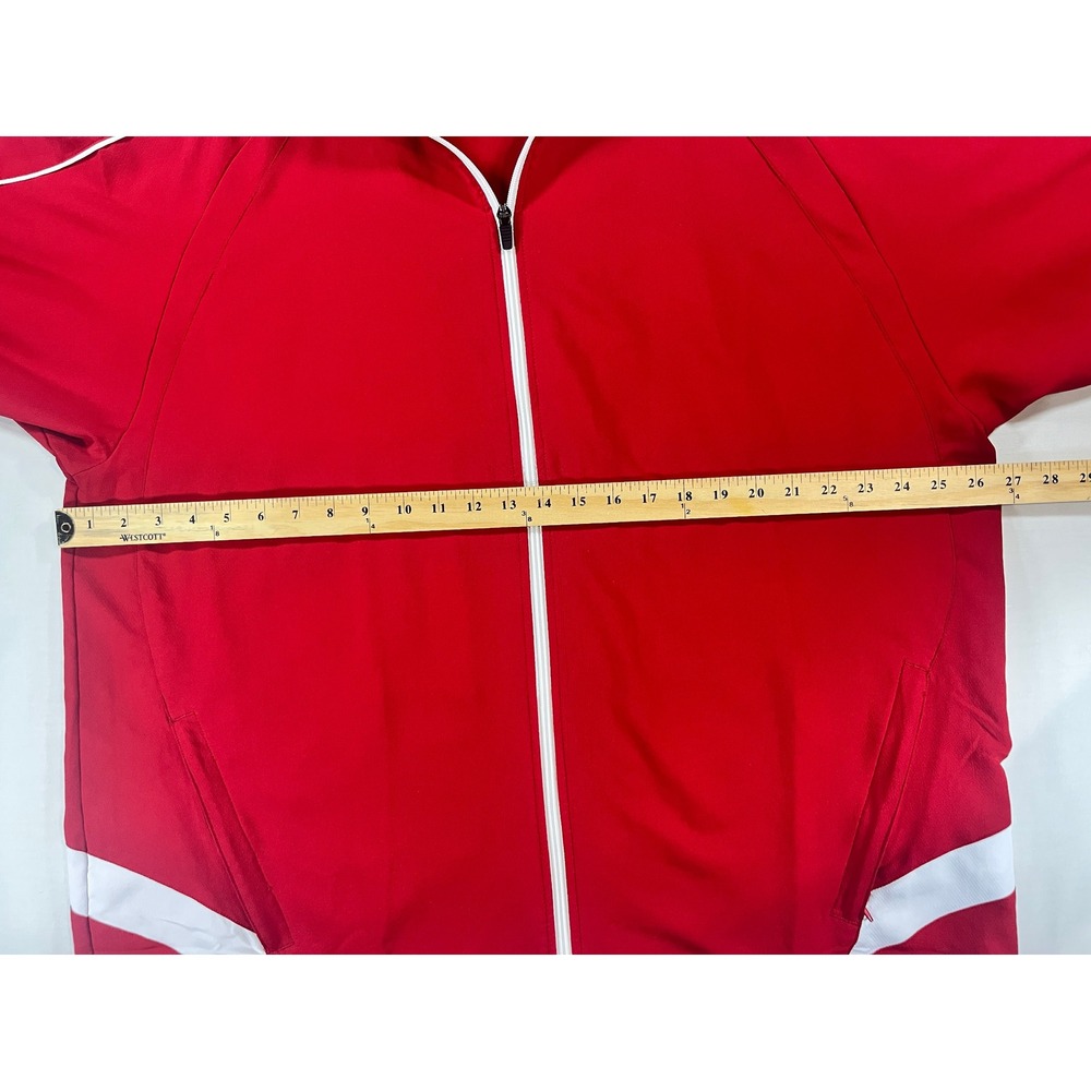 Brooks Mens XL Red Equilibrium Technology Full Zip Running Track Jacket White - Picture 5 of 13